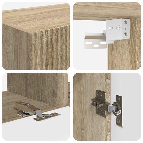 Set mobile TV 6 pcs Rovere Sonoma Legno multistrato - Foto 9