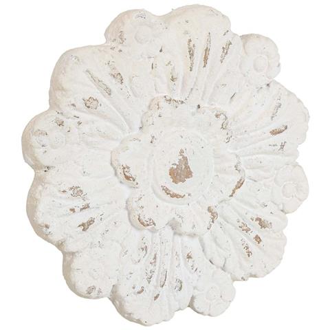 Pannello Decorativo In Legno Intagliato Bianco 41x8x41h - Foto 1