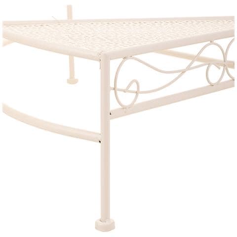 Supporto 3 Ripiani Per Pentole In Ferro Battuto Bianco 55x30x61 - Foto 6