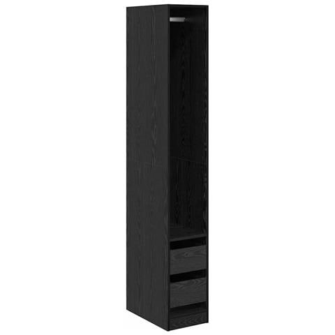 Guardaroba Rovere Nero 50 x 30 x 200 cm Legno multistrato - Foto 1