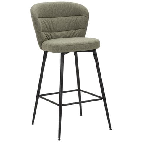 Set Di 2 Sgabelli Alti Vkh433-verde-metallo-52x59x108 Cm - Foto 1