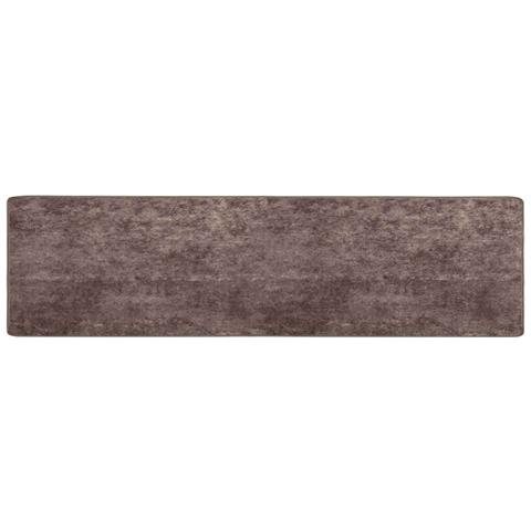 Runner Tappeto MARSA Grigio 400 x 80 cm Poliestere e PVC - Foto 1