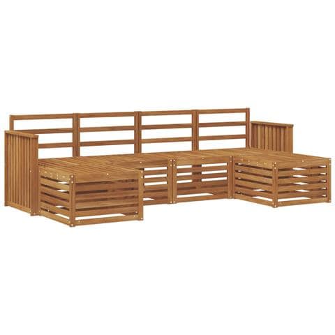 Set divani 6 pcs Naturale Legno di Acacia Massello - Foto 1