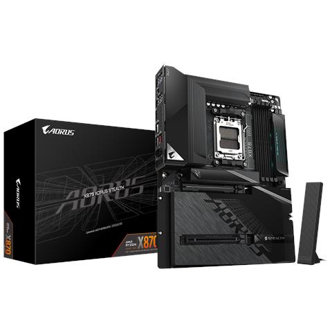 X870 AORUS STEALTH Scheda Madre - Supporta CPU AMD Ryzen 9000, VRM digitale a 16+2+2 fasi, fino a 8200MHz DDR5 (O.C.), 2xPCIe 5.0 + 2xPCIe 4.0, Wi-Fi 7, LAN 5GbE, USB 4 - Foto 1