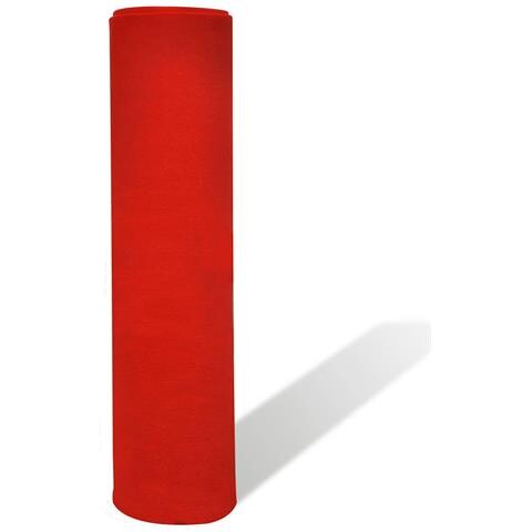 Tappeto Rosso 1 x 20 m Poliestere - Foto 2
