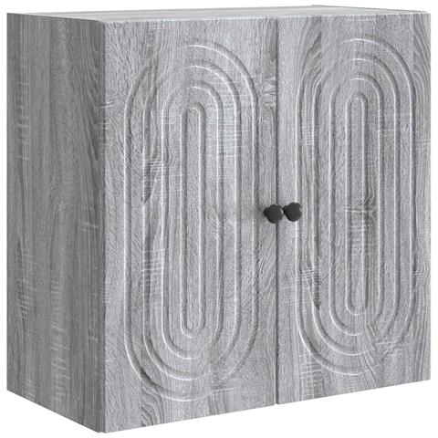 Mobiletto a muro Sonoma grigio 59 x 31 x 60 cm - Foto 1