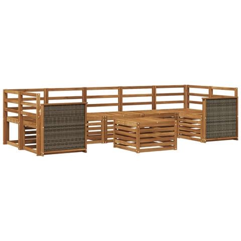 Set di divani da esterno 8 pcs Naturale - Foto 1