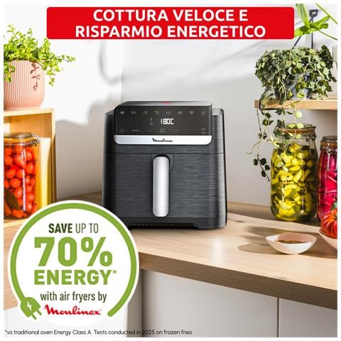 Easy Fry Mega Compact, Friggitrice ad Aria XL Capacità 7.5L, design compatto, EZ8618 - Foto 2