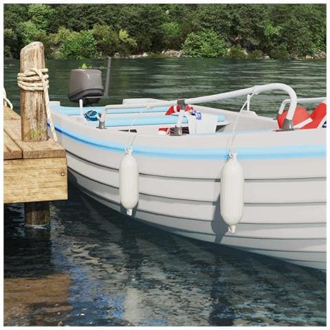 Fendini per barche 2 pz Ø 11 x 40 cm Bianco PVC - Foto 2