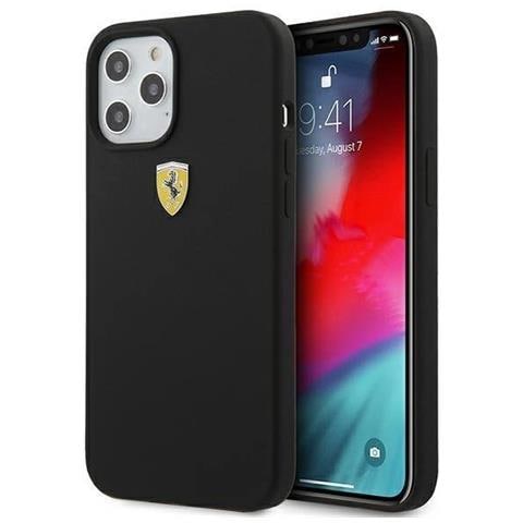 Ferrari Fessihcp12lbk Custodia On Track In Silicone Nera Per Iphone 12 Pro Max 6,7"" - Foto 1
