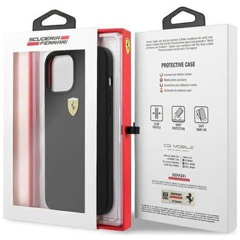 Ferrari Fessihcp12lbk Custodia On Track In Silicone Nera Per Iphone 12 Pro Max 6,7"" - Foto 2