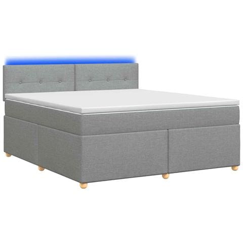 Letto box spring con materasso Grigio Chiaro 140 x 200 cm - Foto 1