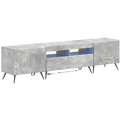 Mobile TV LED a 5 pezzi Grigio Cemento Legno ingegnerizzato - Foto 1