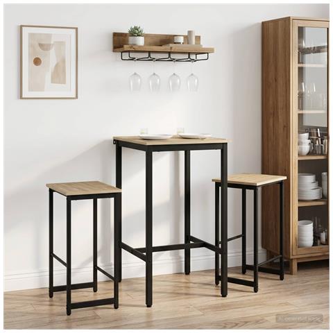 Sgabello da bar 2 pz Rovere Sonoma 40 x 32 x 64 cm - Foto 2