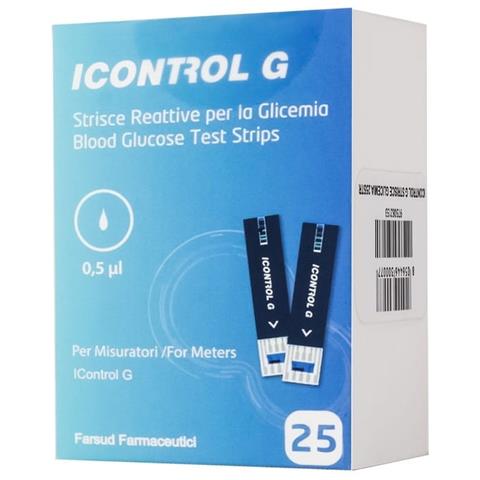 Strisce Misurazione Glicemia Icontrol g 25 Pezzi - Foto 1