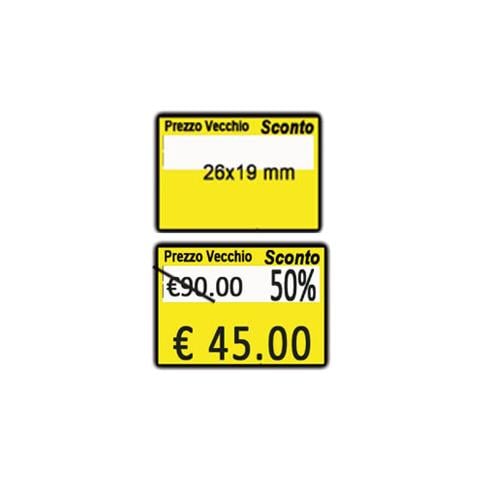pack 10 rotoli 600 etich. 26x19mm "taglio prezzo.. . " giallo perm. - Foto 1