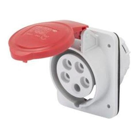 Presa Fissa Da Incasso A 10° Hp Ip44 3p+n+t 16a 346 415v 50/60hz 6h Cablaggio A Vite - Foto 4