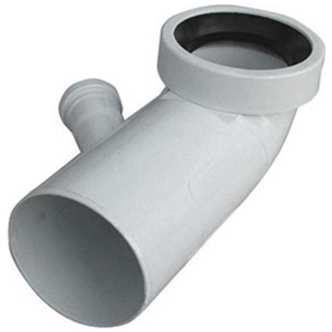 CURVA BIANCA WC ATTACCO BICCHIERE DX Destro VALSIR Diametro 110 / 40 - Foto 1