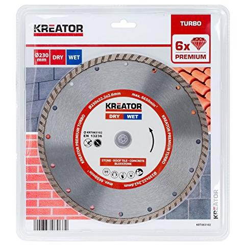 Disco Diamantato Per Tegole, Cemento E Pietra Diametro 230 mm Krt083102 - Foto 1