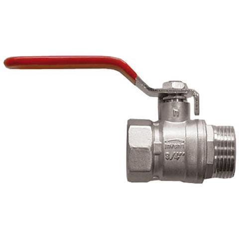 Valvola A Sfera D'acqua Standard Con Manico In Acciaio Dn20 34 bsp Femmina X Filetto Maschio - Foto 1