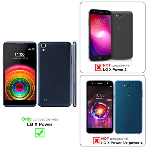 Cadorabo Custodia Compatibile Con Lg X Power In Rosso Vinaccia - Coperchio Protettiva Con Chiusura Magnetica, Funzione Stand E Tasca Per Le Carte - Foto 9