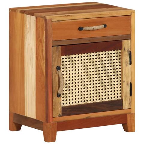 Comodino 40x30x50 Cm In Legno Massello Di Recupero - Foto 2