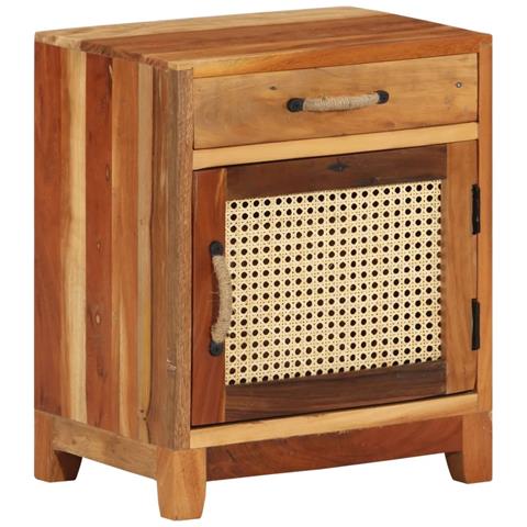 Comodino 40x30x50 Cm In Legno Massello Di Recupero - Foto 1