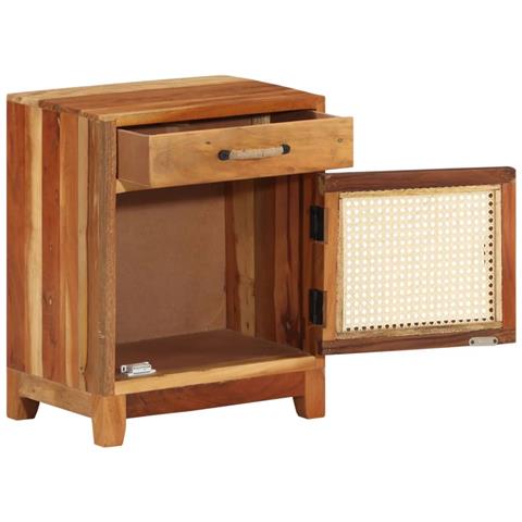 Comodino 40x30x50 Cm In Legno Massello Di Recupero - Foto 10