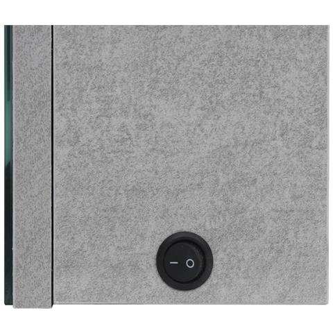 Armadietto Bagno con Specchio e LED Grigio Cemento 50x14x60 cm - Foto 2