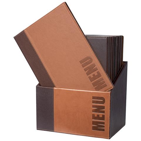 MC-BOX-TRA4-LB A4 Metallo, PU pelle Marrone 20 pz - Foto 2