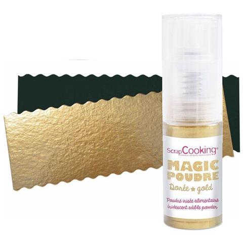 6 Supporti Torta Rettangolare + Polvere Alimentare Dorato - Foto 1