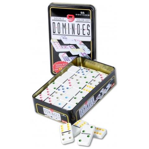 Gioco Domino Doppio 9 Junior 5 Cm Bianco 55 Pietre - Foto 1