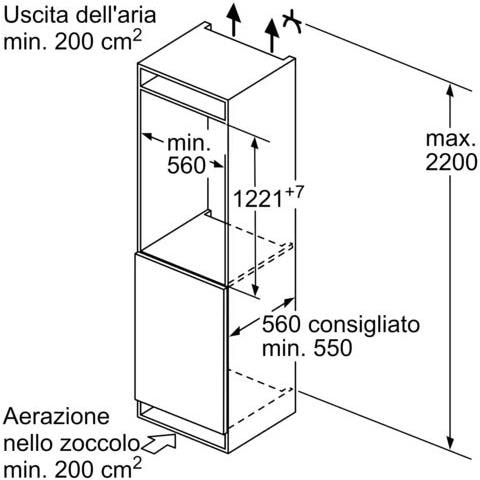 Frigorifero Monoporta da Incasso KIL42NSE0 l EcoAirflow Classe E Capacità Netta 187 Litri - Foto 8