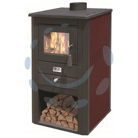Stufa Legna Pallade Bordeaux Kw10,7 - Cm 50x41x86h - Foto 3