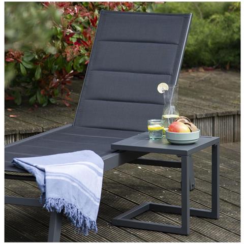 Tavolino Barbados In Alluminio Grigio Antracite - Foto 2