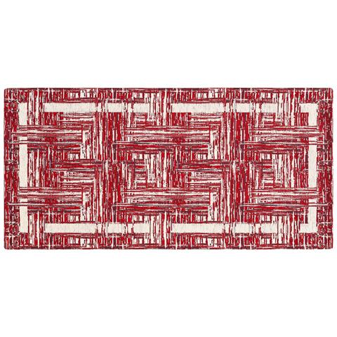 Tappeto Passatoia Cucina Corsia Retro Antiscivolo Disegno Bangkok By Suardi 55x80 Rosso - Foto 1