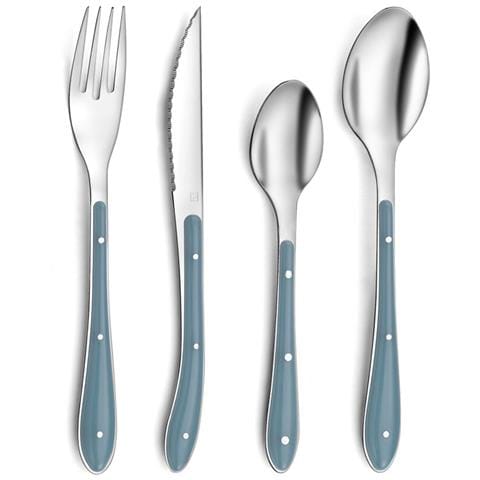 Posate Bistro Azzurro Metallo (24 Pcs) - Foto 1