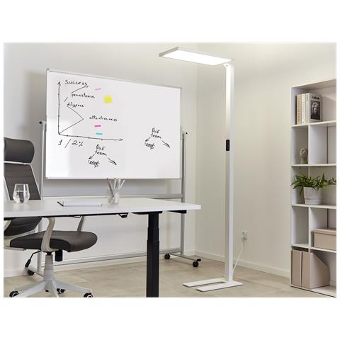 Lampada Da Pavimento Led Metallo Bianco 196 Cm Orion - Foto 1