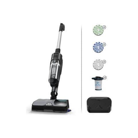 X-COMBO ALLERGY GZ3039WO scopa elettrica Aspirapolvere verticale Batteria Secco e bagnato Senza sacchetto 0,55 L Nero, Blu - Foto 1