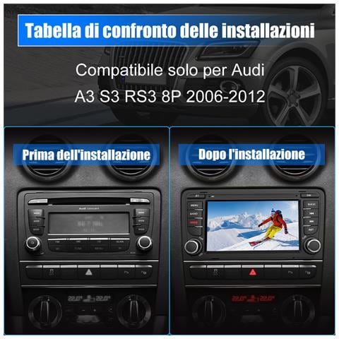 Autoradio Per Audi A3 S3 Rs3 8p 2006-2012 7 Pollici (2g+32gb) Android Car Stereo Radio Con Funzione Sd Usb Bluetooth Carplay Android Auto Controllo Del Volante - Foto 6