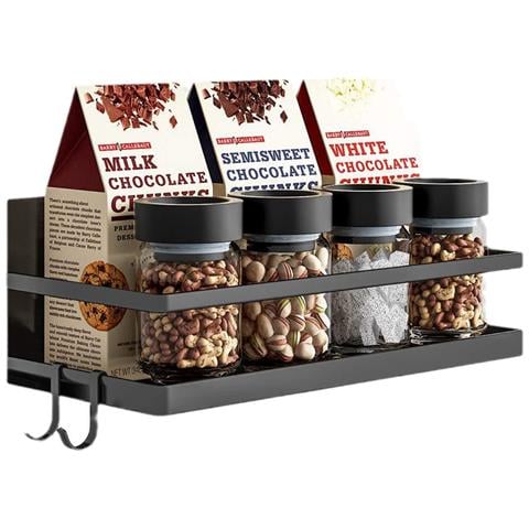 Organizzatori Magnetici Per Rack Per Barattoli Portaoggetti Per Montaggio A Parete Laterale Per Frigorifero Black - Foto 1