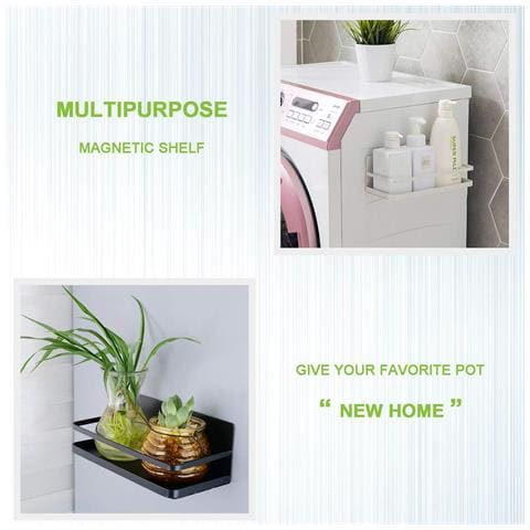 Organizzatori Magnetici Per Rack Per Barattoli Portaoggetti Per Montaggio A Parete Laterale Per Frigorifero Black - Foto 2