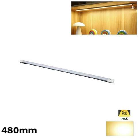 Barra A Led Cucina Armadio Luce Calda Sensore Movimento Mano Ricaricabile 48cm - Foto 1