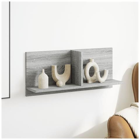 Mobile A Parete 70x16,5x30cm Grigio Sonoma In Legno Multistrato - Foto 3