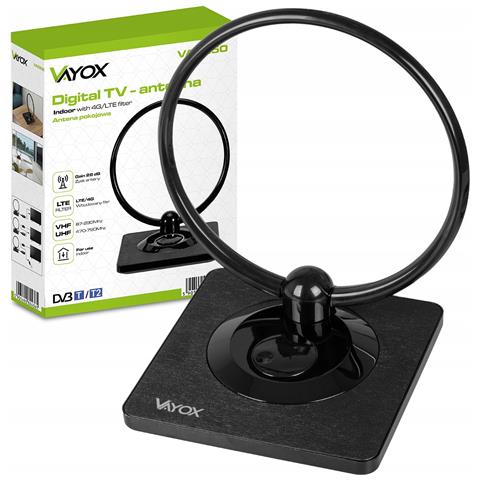 Antenna Ambiente Con Amplificatore Dvb-t /t2, 4k, Lte 4g, Va0250 - Foto 1