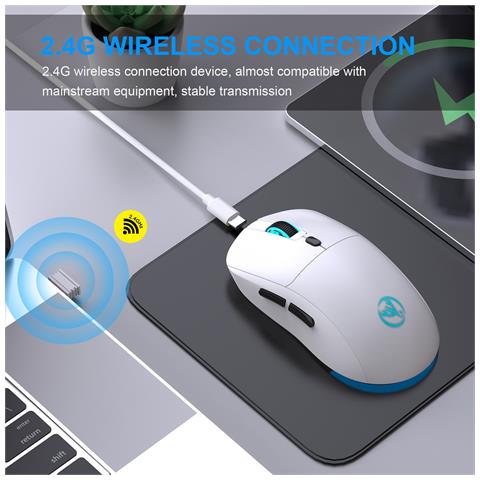 Mouse Wireless - Ricaricabile 2.4g White - Foto 6