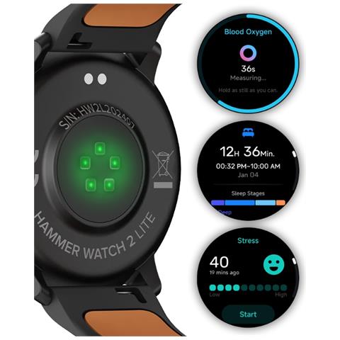 Smartwatch SMA002930 Impermeabile 3 ATM Display 1.43" Amoled Bluetooth Cardiofrequenzimetro Nero - Europa - Foto 5