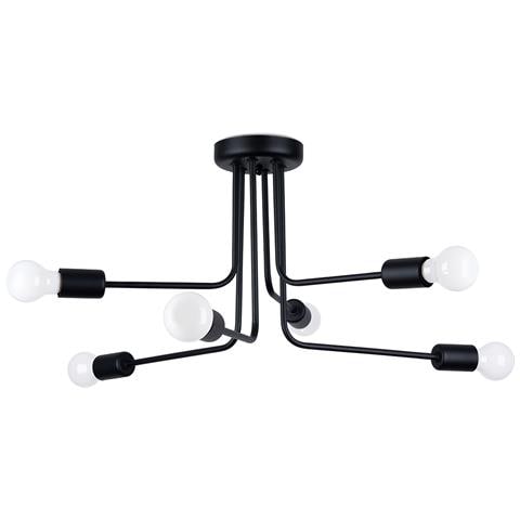 Lampadario Norah 6 Nero Sl. 1452 - Moderno Lampadari Nero 33x68x68 Cm - Foto 1
