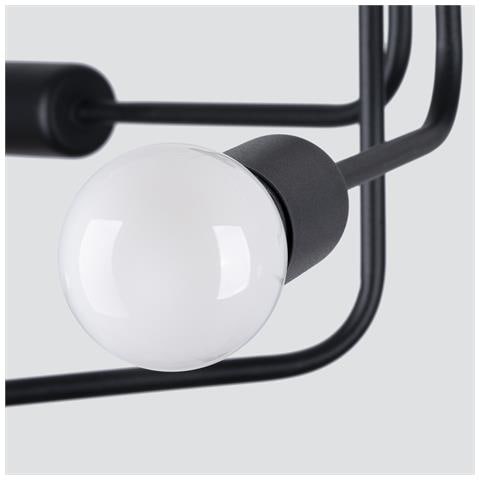 Lampadario Norah 6 Nero Sl. 1452 - Moderno Lampadari Nero 33x68x68 Cm - Foto 5