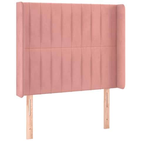 Letto a Molle con Materasso e LED Rosa 80x200 cm in Velluto - Foto 8